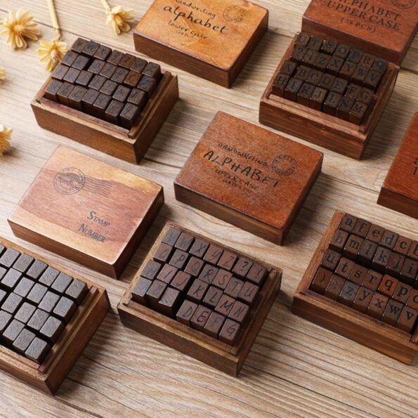 28pcs Uppercase Alphabet Stamp Set