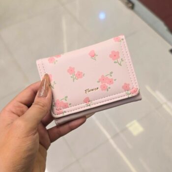Floral PU Leather Trifold Wallet