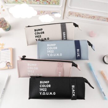 Cute Korean Style PU Zipper Pencil case