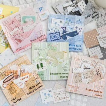 20 Sheets Salt-Washed Market Decorative Sticker Pack
