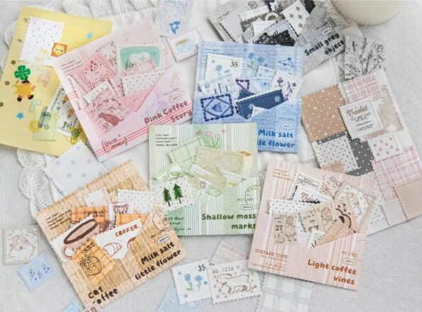 20 Sheets Salt-Washed Market Decorative Sticker Pack