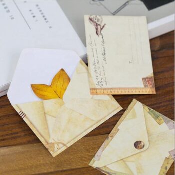12PCS Retro Mini Kraft Envelopes for Gift Cards & Invitations