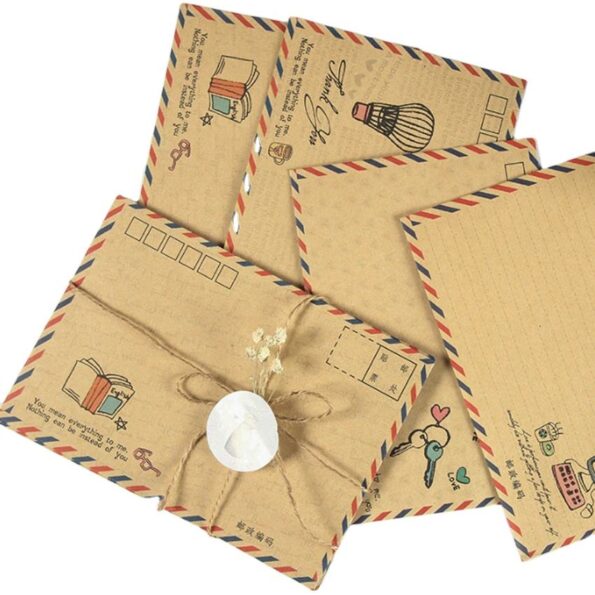 8PCS Classic Kraft Paper Mailable Envelope Set