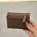 Soft Leather Trifold Front Chain Wallet( Wallet- 064 Brown)