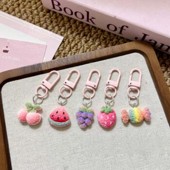 Fruit Theme Texture Keychains