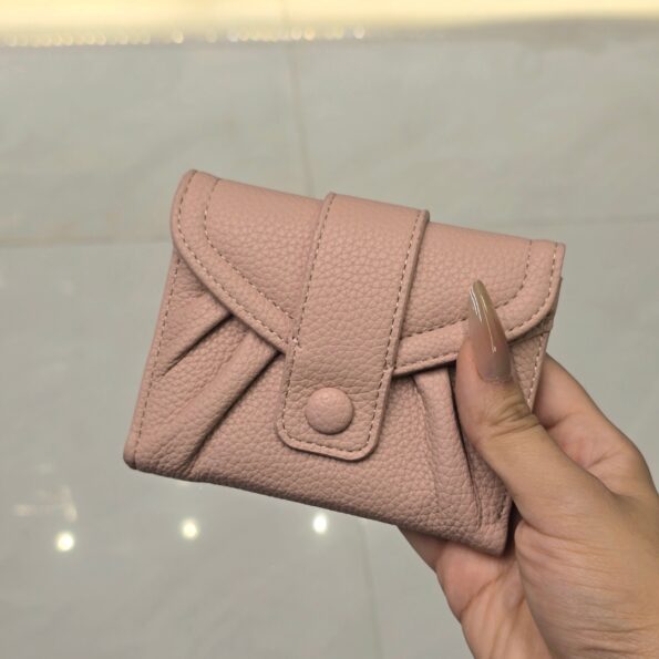 Classy PU Leather Bifold Wallet with Magnetic Snap ( Wallet- 084 Mauve)