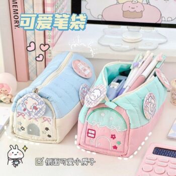 Kawaii dual color pencil bag