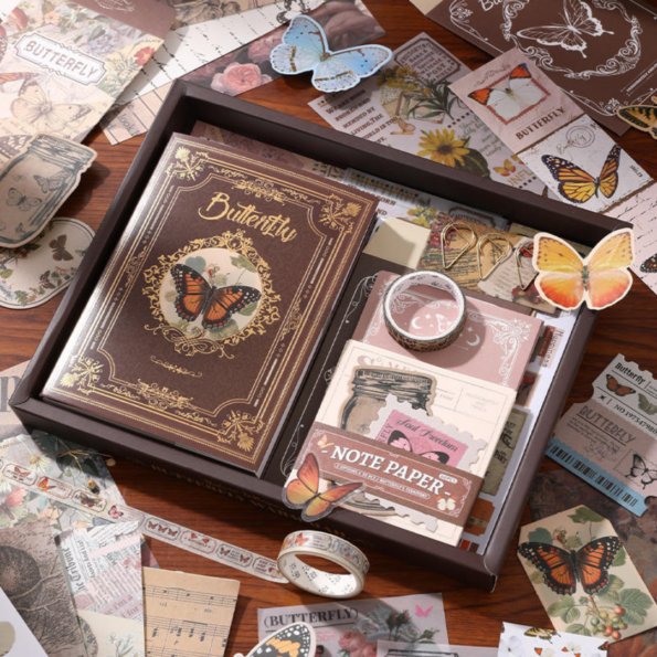 Vintage Butterfly Themed Journal Kit