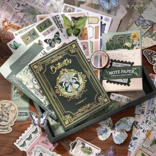 Butterfly Themed Vintage Journal Kit