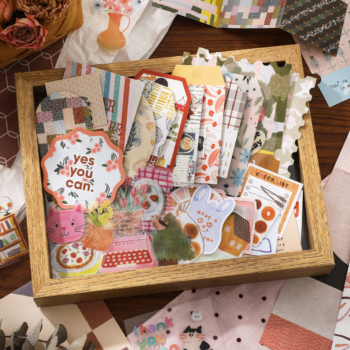 Soft flower themed journal kit