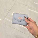 Bow Style Trifold Wallet( Wallet- 088 Blue)