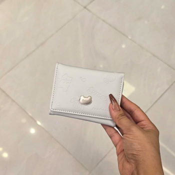 Cat embossed trifold wallet